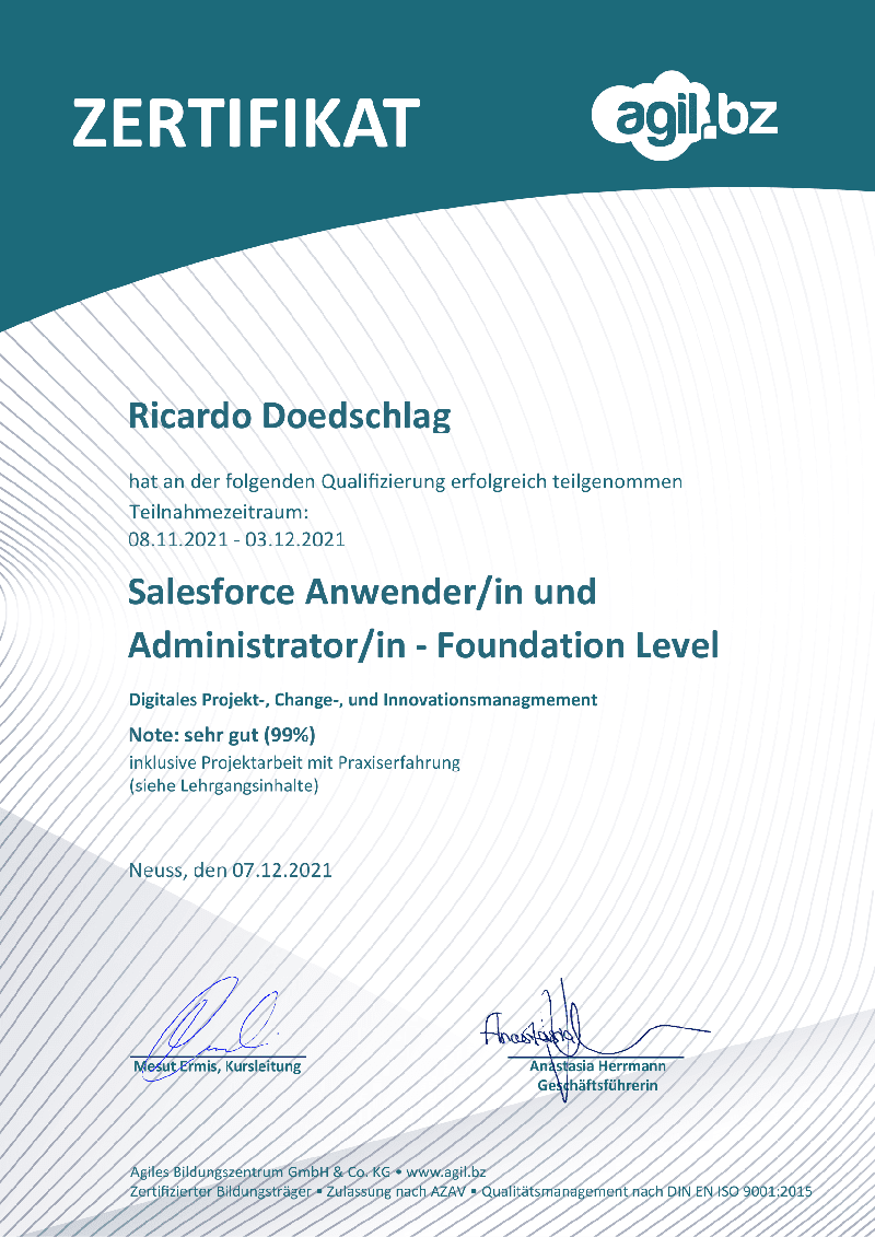 SFAdmin Zertifikat 1 SFAdmin zertifikat 1