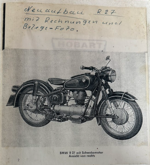 Neuaufbau Bmw R27